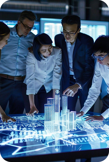 Team collaboration with holographic display